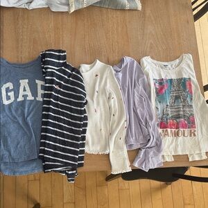 Lot of girls XL long sleeve shirts